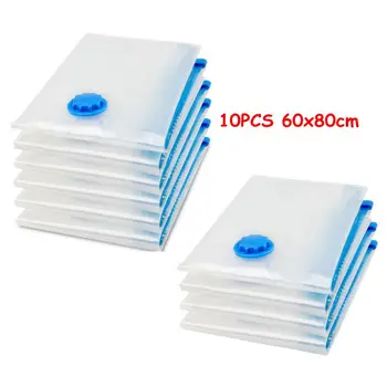 

10pcs/set Foldable Extra Large Compressed Organizer Vacuum Storage Bag Transparent Border Saving Space clothes organizer