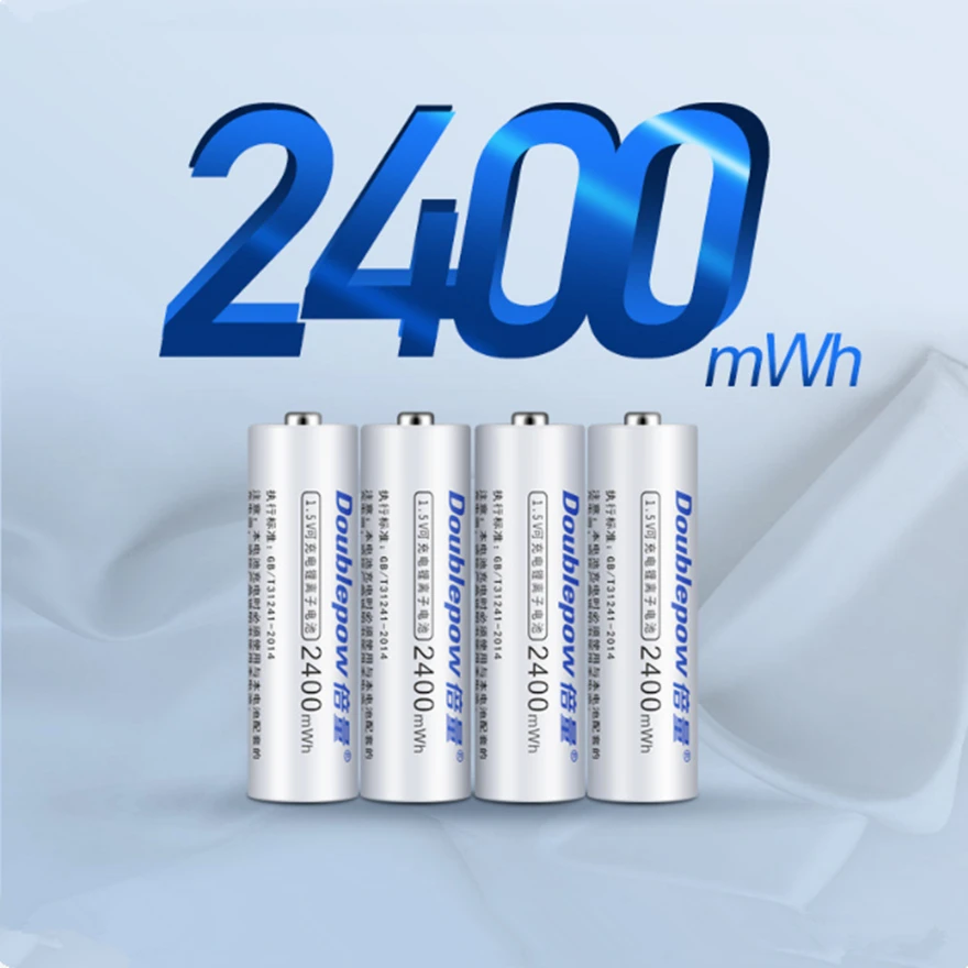 8PCS original 1.5v AA 2400mWh rechargeable battery large capacity rechargeable lithium battery + 4 slot USB smart charger