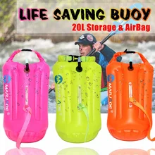 20л двойной воздух. Мешок утолщение надувной swimm Мешок Надувной круг анти-храп хранения водонепроницаемый ПВХ спасательный круг буй для предотвращения dro