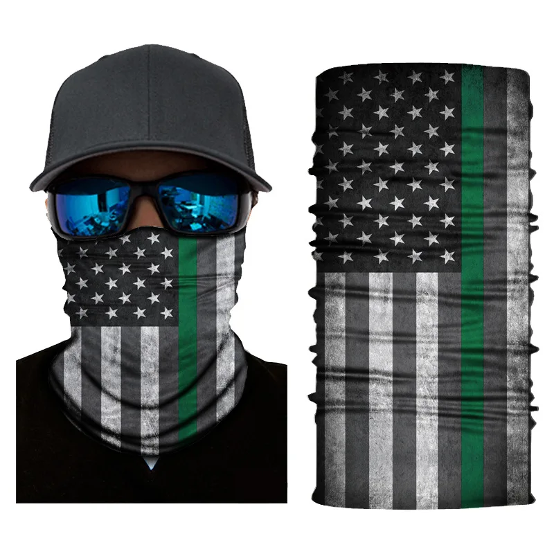 Hot Style Comfortable Seamless Cycling Neck Warmer USA Country Flag Custom Bandanas male scarf Scarves