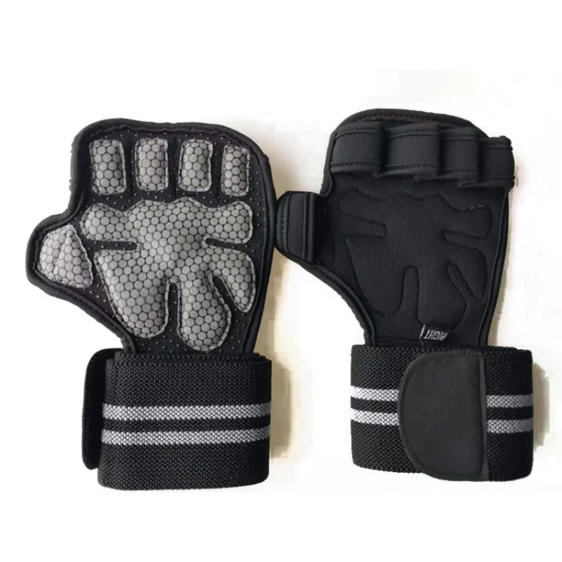 1 пара тренировочных перчаток для тяжелой атлетики для женщин и мужчин, защита для ладоней, Перчатки для фитнеса, спорта, бодибилдинга, гимнастики