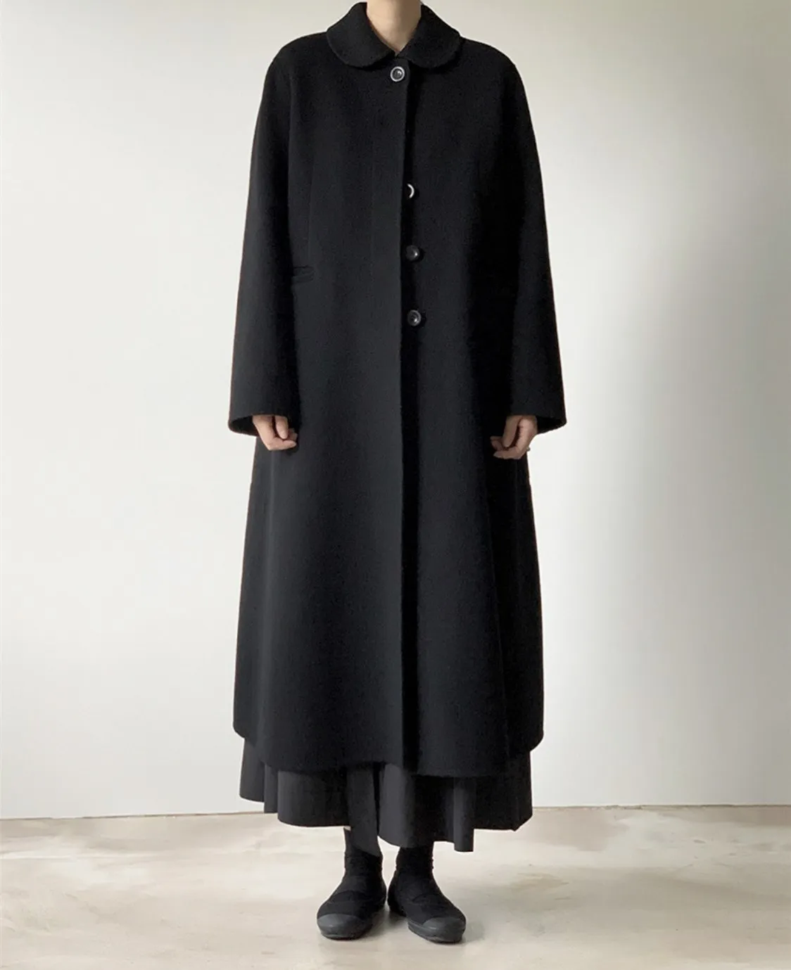 Новое винтажное Женское шерстяное пальто женское длинное плотное теплое платье пальто Куртки Оверсайз осень зима женская верхняя одежда шерстяное пальто