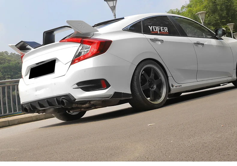 ABS краска заднее крыло багажника выступ Спойлеры Подходит для Honda Civic 4 Двери Седан