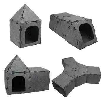 

DIY Cat House Cat Tunnel Pet Bed Multifunctional Washable Pet Felt Nest Collapsible Cat Tunnel Tube Kitty Tunnel Cat Pet Toys