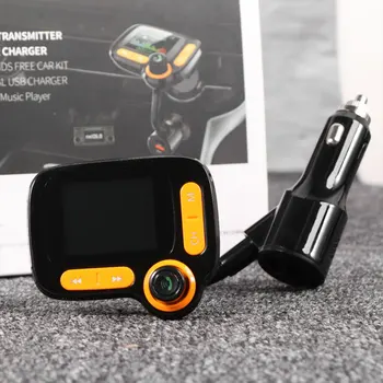 

1 PC Music Player Dual USB Color Screen Durable FM Converter Adapter Charger for Motor Auto