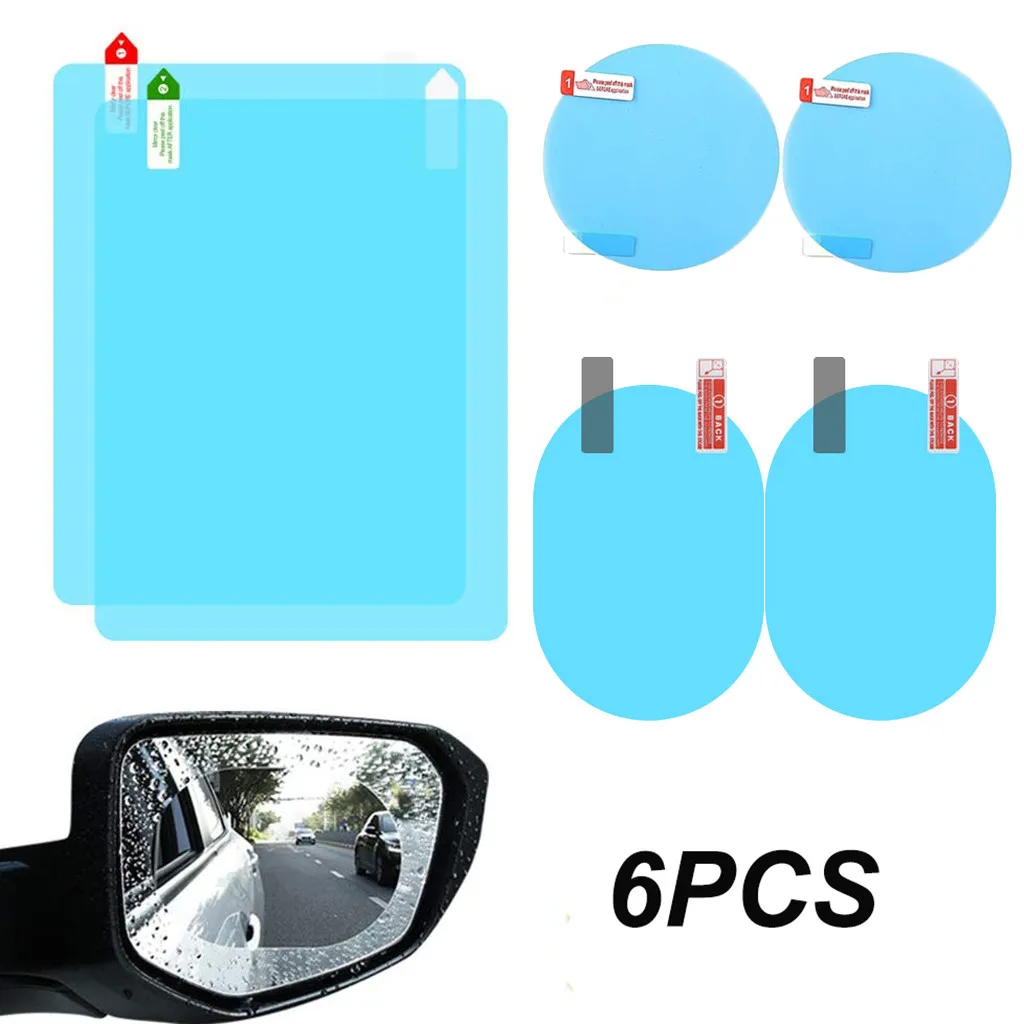 

CARPRIE Rearview mirror film 6PC Car Side Rearview Mirror Waterproof Anti-Fog Rain-Proof Film Side Glass Film smart mini clubman
