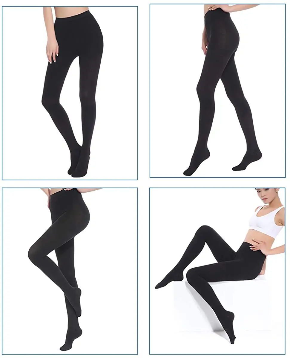 15-21mmHg Plus Size Medical Compression Thigh High Footless Varicose Veins  Pantyhose Compression Pants for Women S-5XL