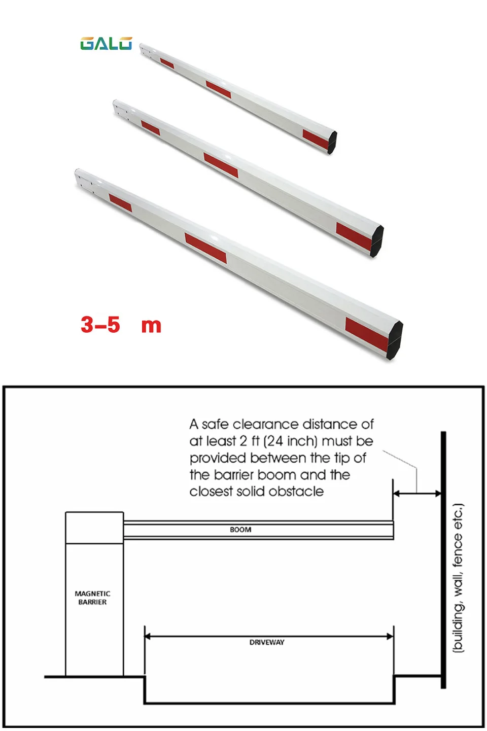 popular Automatic Barrier Gate With Single boom Bar/Gate Arm Barrier