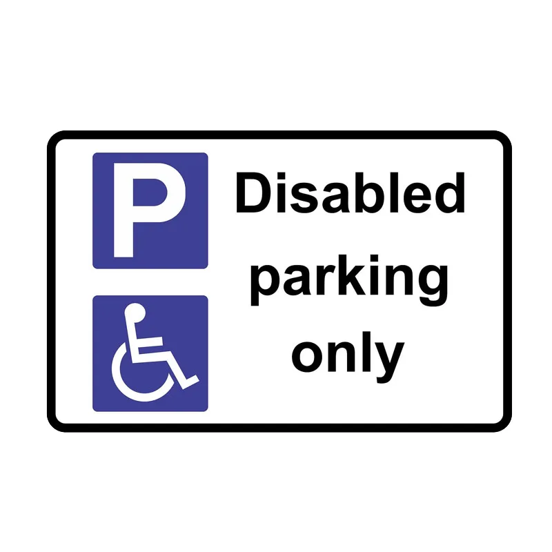 

Hot Funny Disabled Parking Only Safety Sign Car Sticker Rearview Mirror KK Motorcycle Decals Vinyl PVC 15cm*12cm