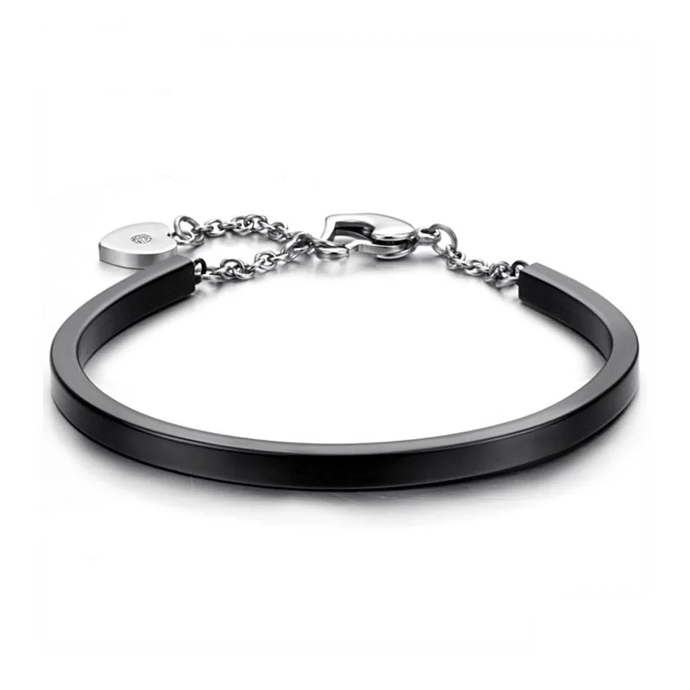 Lokaer Браслет-манжета из нержавеющей стали в форме сердца, модные ...