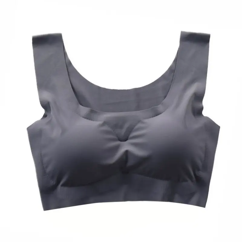 

One-piece vest-style without rims without traces can not be adjusted thickening breathable sleep bra Soft