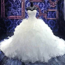 Cheap 2020 Luxury Beaded Ball Gown Wedding Dresses Princess Corset Sweetheart Organza Ruffles Bridal Gowns Cheap Cheap 2020 Luxury Beaded Ball Gown Wedding Dresses Princess Corset Sweetheart Organza Ruffles Bridal Gowns Cheap