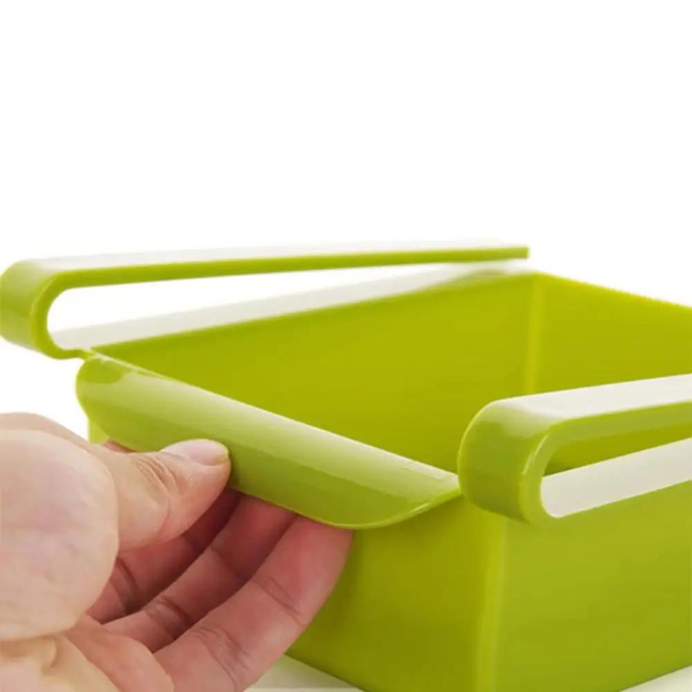 Creative Multi-purpose Refrigerator Kitchen Storage Rack Drawer Partition Shelf Durable Portable ABS Material
