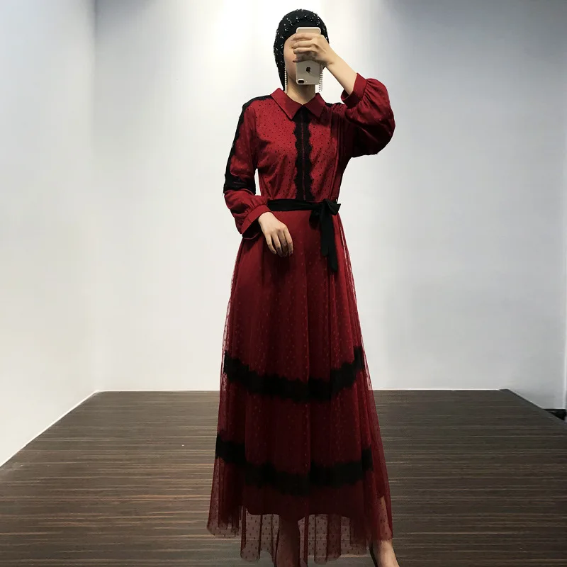 Vestidos abaya Ramadan кружевное мусульманское платье Арабский исламский хиджаб платье Турция Кафтан Marocain Tesettur Elbise кафтан халат Дубай