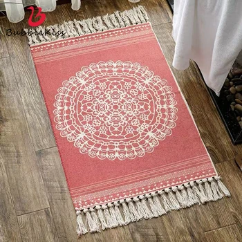 

Bubble Kiss Tassel Carpet Home Cotton Floor Mat Carpets For Living Room Wall Tapestry Retro Decor Rug Nordic Style Non-Slip Rug
