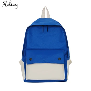 

Aelicy Backpack Bag Women Fashion Women Backpack Solid Color Student Bags For Teenager Girls Female Canvas Travel Shoulder Bags