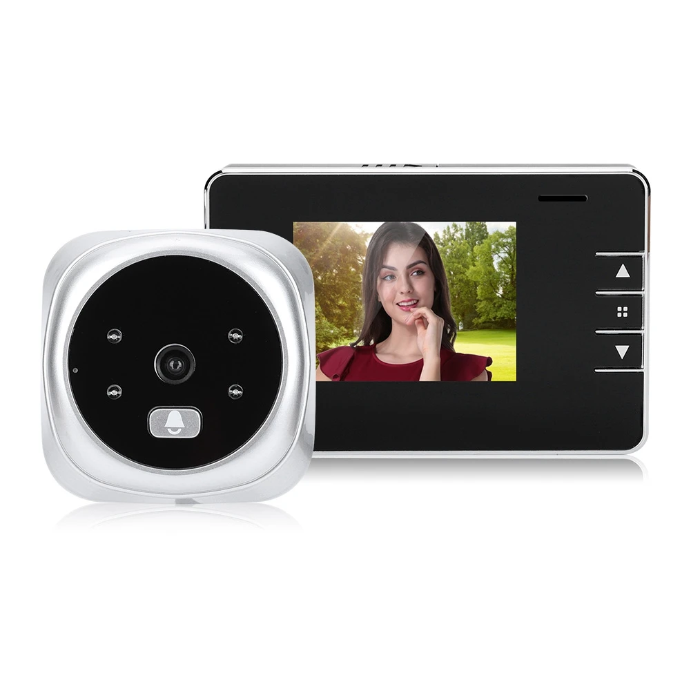 2.8 Inch LCD Digital Peephole Doorbell Camera Night Vision Viewer Video Electronic Door Bell  Home Security Outdoor Door Eye intercom touch screen