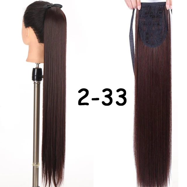 Corn Wavelength Ponytail Synthetic Fake Bandage Hair Extension Black-tailed Blond Girl Heat-resistant Ladies Special Extra Long T1/27