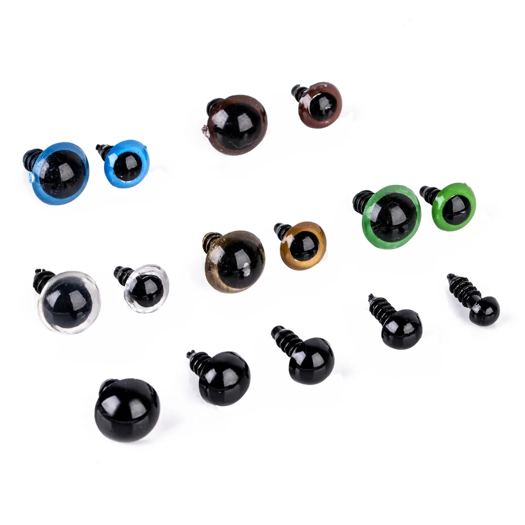 264pcs 6-12mm Mix Color Plastic Safety Eyes for Teddy Bear Doll Puppet Craft