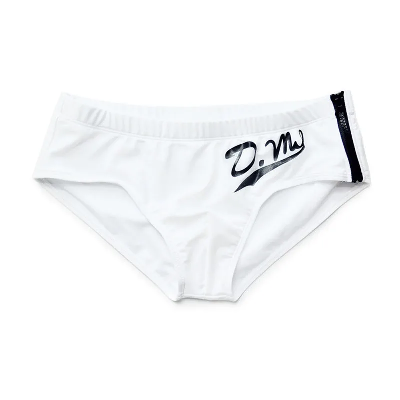 Мужское нижнее белье мужские внутренние плавки Однотонные трусы на молнии с