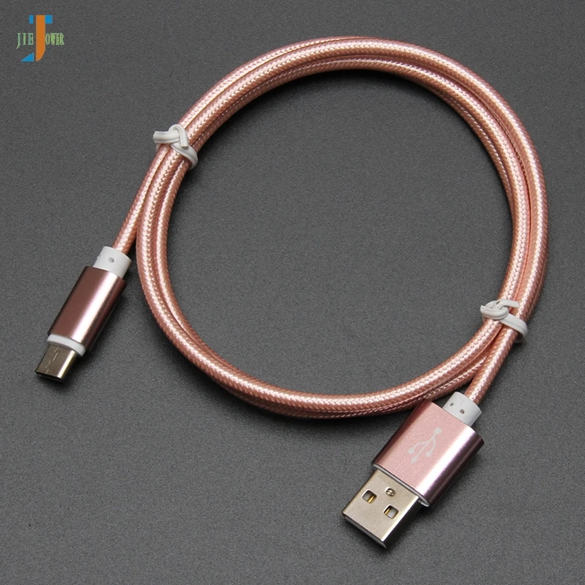 500 шт/лот кабель Usb type C нейлоновый плетеный кабель для быстрой зарядки для samsung S8 Xiaomi 2S huawei P20 LG V30 USB C зарядный кабель для передачи данных