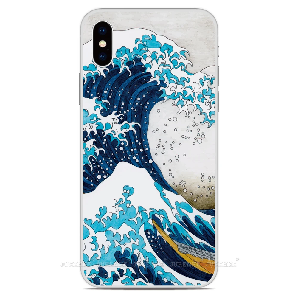 Wave off Kanagawa силиконовый чехол для iPhone 11 Pro X XR XS MAX 6 6S 7 8 9 Plus для iPod Touch 5 6 7 Мягкий ТПУ чехол для телефона - Цвет: Style 16