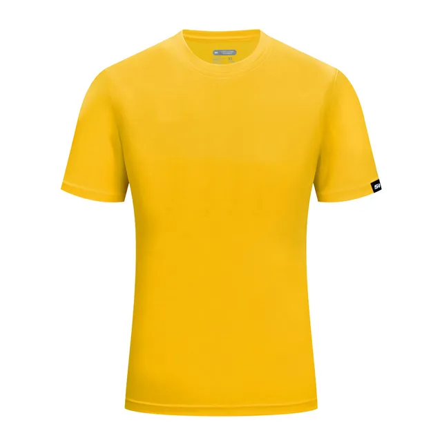 Brand SANHENG Men Summer Casual Outdoor T-Shirt Men Sports T-Shirt Plus Size Sport Fast-Dry Breathable Tops yellow