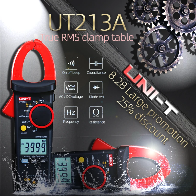 UNI T UT213A/B/C 400A клещи TRMS постоянного/переменного тока Напряжение сопротивление