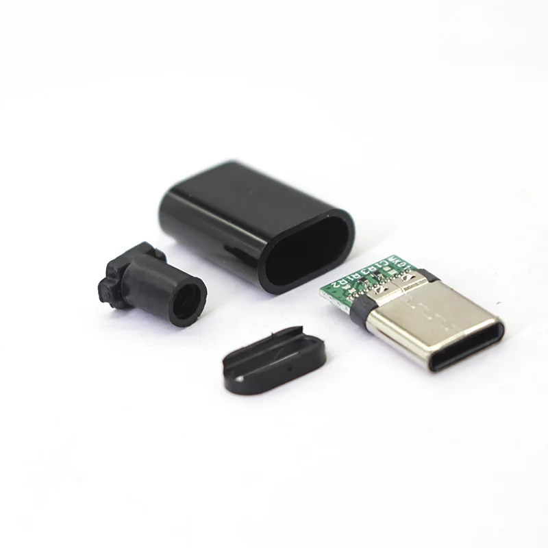 2pcs 5pcs Type C  Connectors Jack Tail usb Male Plug Electric Terminals welding DIY data cable  accessories 24 pin