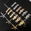 Women Ocean Seas Shell Springs Hairpins Starfish Barrettes Girls Hair Clips Gold Silver Hairgrips Hair Pin Hair Accessories