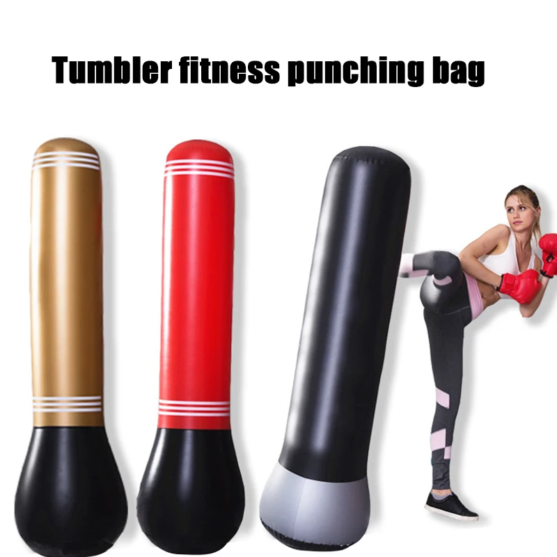 

1.5M Vertical Inflatable Boxing Bag PVC Thickening Boxing Pillar Tumbler Fight Column Punching Bag Home Fitness Tool