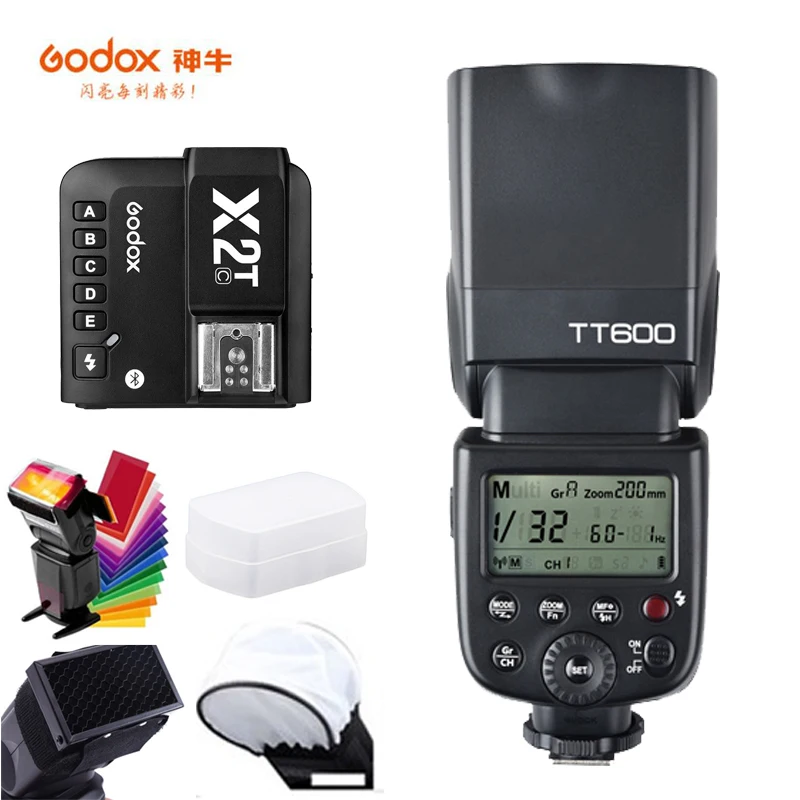 Godox TT600 TT600S 2,4G Беспроводная ttl 1/8000s Вспышка Speedlite с X2T-C/N/S/F/O/P триггер для Canon Nikon sony fuji olympus - Цвет: TT600 a X2T