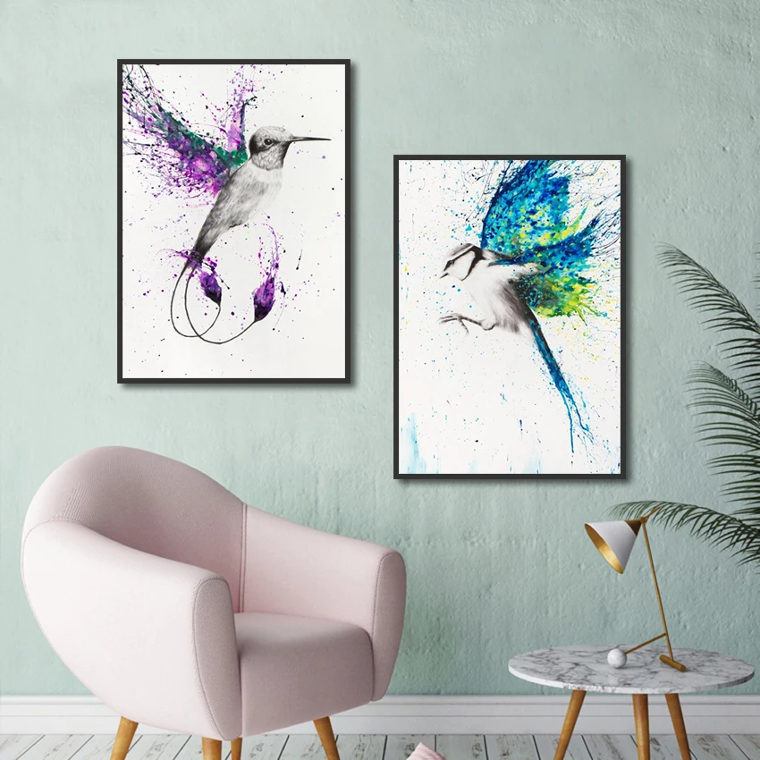 

Abstract Art Poster Print Bird Canvas Painting Picture Living Room Wall Art Graffiti Bedroom Home Modern Decoration Custom