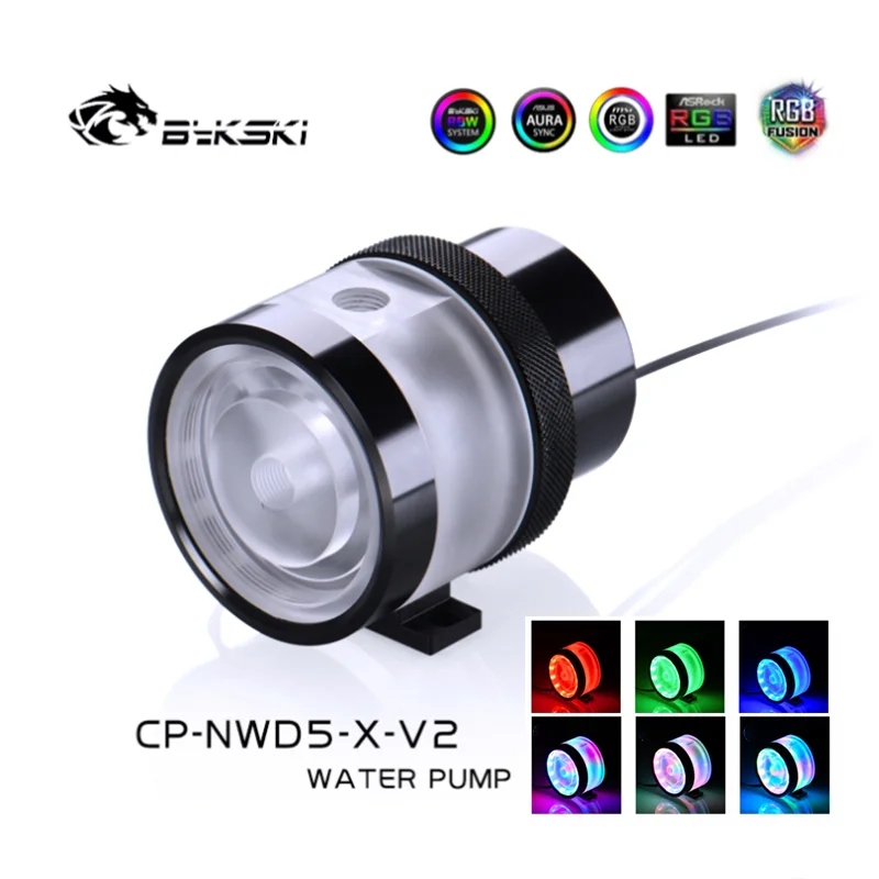 Bykski PWM D5 Pump Head 3.8m Flow 1100L/H RGB MoBo AURA Full Metal Aluminum Version CP-NWD5-X-V2 | Компьютеры и офис