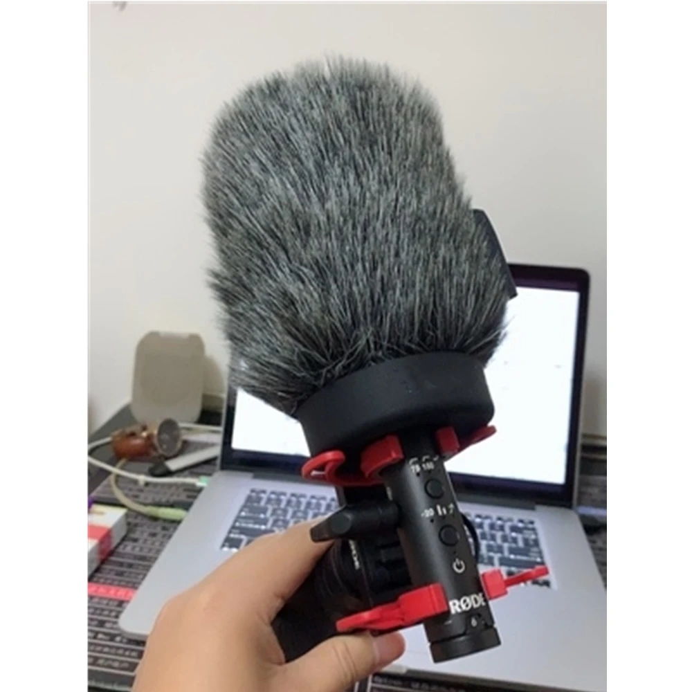 

Dead Cat Microphone Furry Rigid Windscreen Muff Mic Wind Cover Fur Filter Outdoor Microphone Windscreen for Rode VideoMic NTG