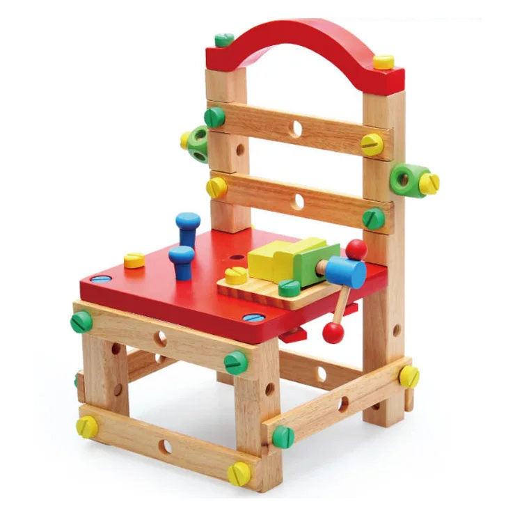 

Wooden Children'S Educational Nut Combination Assembled gong ju yi Toy Luban Wisdom Building gong ju yi