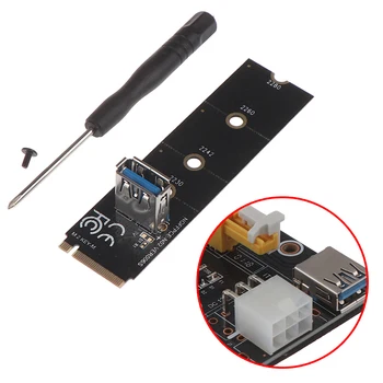 

NGFF M.2 to PCI-E X16 Slot Transfer Card VGA Extension Cable 4Pin 6Pin SATA