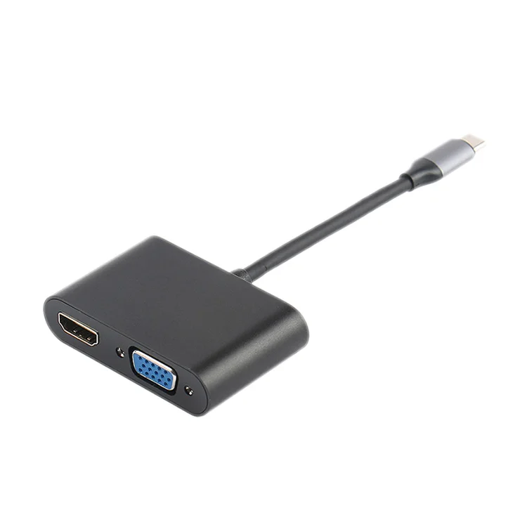 USB C к HDMI 4K VGA адаптер 3 1 type видео конвертеры для 2017 Новый Macbook Pro/Chromebook Pix|Адаптеры