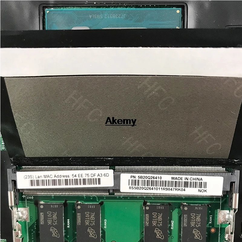 Оригинальная материнская плата для ноутбука lenovo IdeaPad 720-15IKB I5-7200U RX560 4G DDR4 4G ram 5B20P26384 полностью протестирована