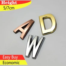 

English Alphabet Letter for Apartment Hotel House Number Door Plate Mailbox Box Table Stickers Number 5cm Words Self Adhesive