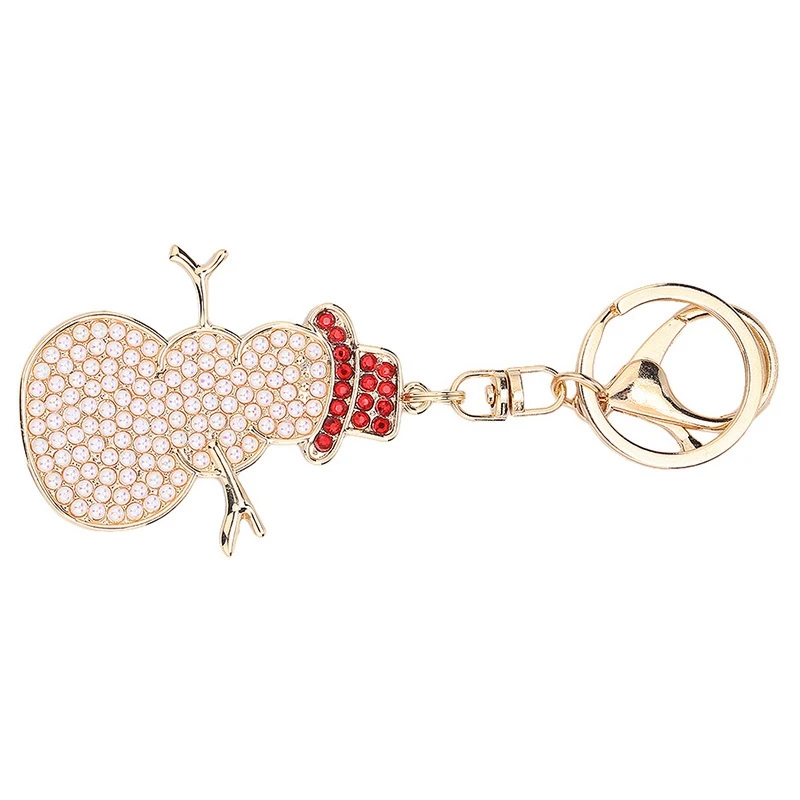 

Diy Handmade Diamond Keychain Rhinestone Bag Pendant Keyrings Snowman Chain Crystal Key Chains