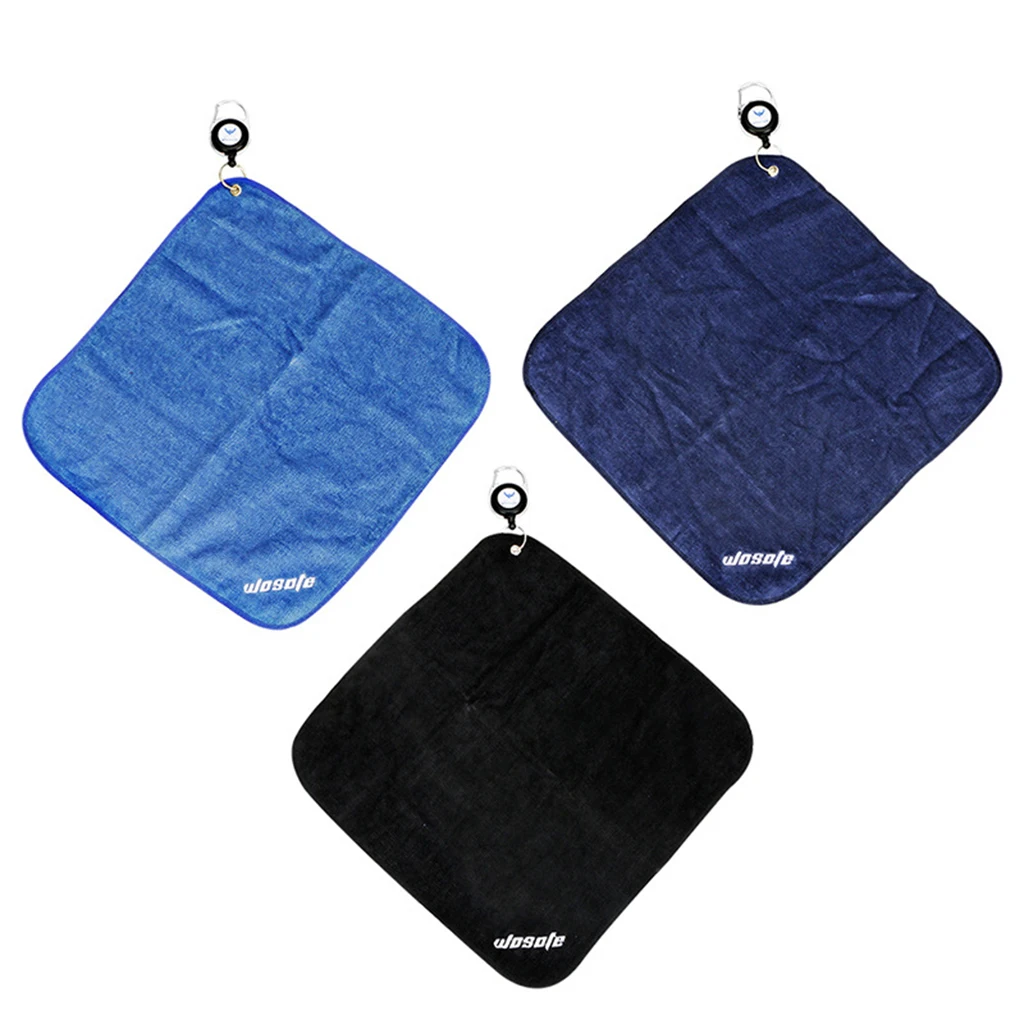 12x12'' Microfiber Golf Towel Cleaning Towels With Carabiner Hook Sweat