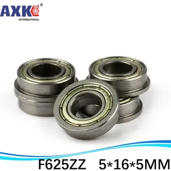 

G 10pcs free shipping high quality ABEC-3 Z2V1 flange bushing ball bearings F625ZZ 5*16*5 mm