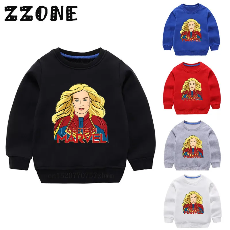 

Children's Hoodies Kids Super Hero Captain Marvel Cartoon Sweatshirts Baby Cotton Pullover Tops Girl Boy Autumn Clothes,KYT5232