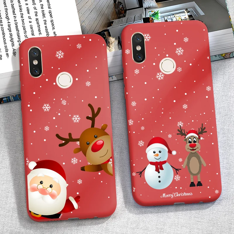 

Merry Christmas Case Redmi Note 6 Pro Coque For Xiaomi Redmi 7 7A 8A 6A 5A 5 A Plus Note 7 8 Pro Silicone Cover Mi A2 Lite Soft