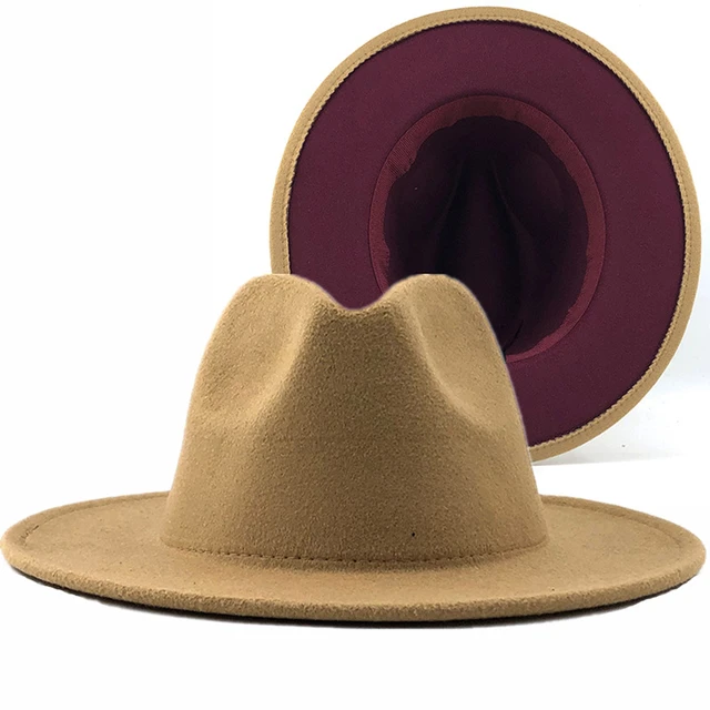 Wool Felt Jazz Fedora Hats Belt 