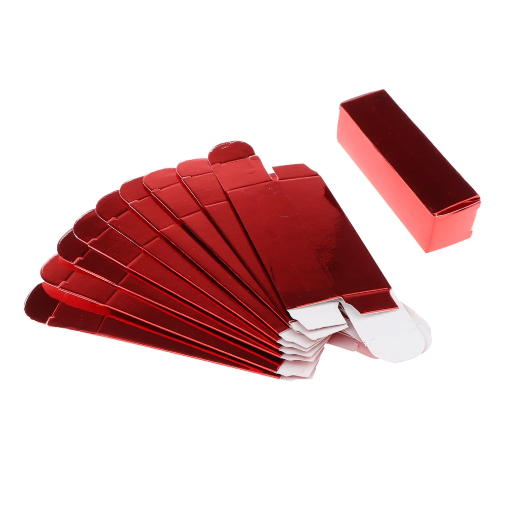 10 Pieces Lipstick Lip Gloss Wrapping Paper Case Box For DIY Craft Gift Cosmetics Packaging