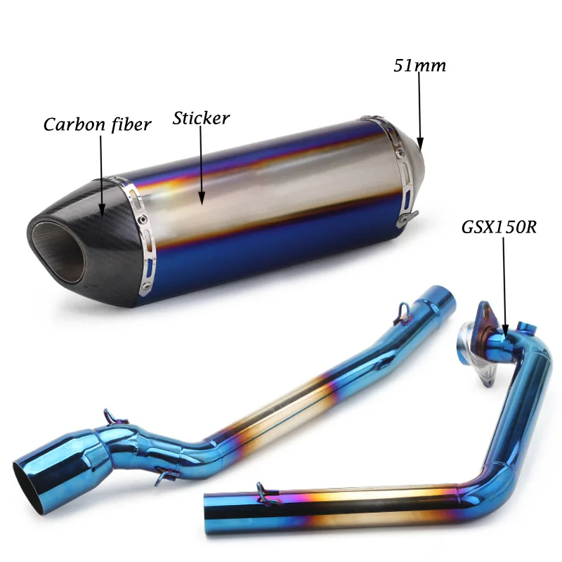 Глушитель для мотоцикла, глушитель, наконечник передней части, Соединительная труба для Suzuki GSX-R150 GSX R150 GSX150R