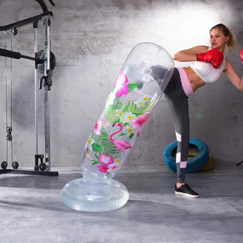 

1.6m Portable Inflatable Boxing Sandbag Free-Standing Boxing Punching Bag Fitness Exercising Release Stress Toy For Women Adult