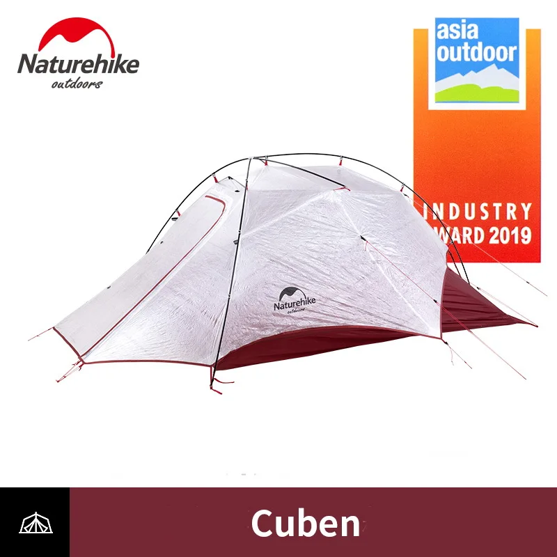 Naturehike Cloudup-крыло 2 человек Cuben палатка Водонепроницаемый альпинизмом палатки 15D нейлон Сверхлегкий Палатка для походов в горы X Крест Бар - Цвет: Cuben